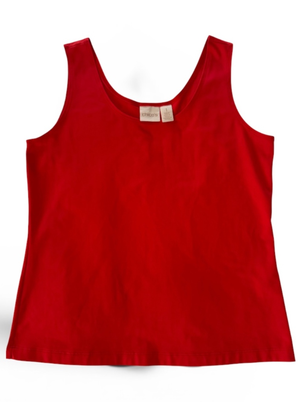 Chico's Orange Stretch Basics Essential Tank Top Size 1 (Medium)